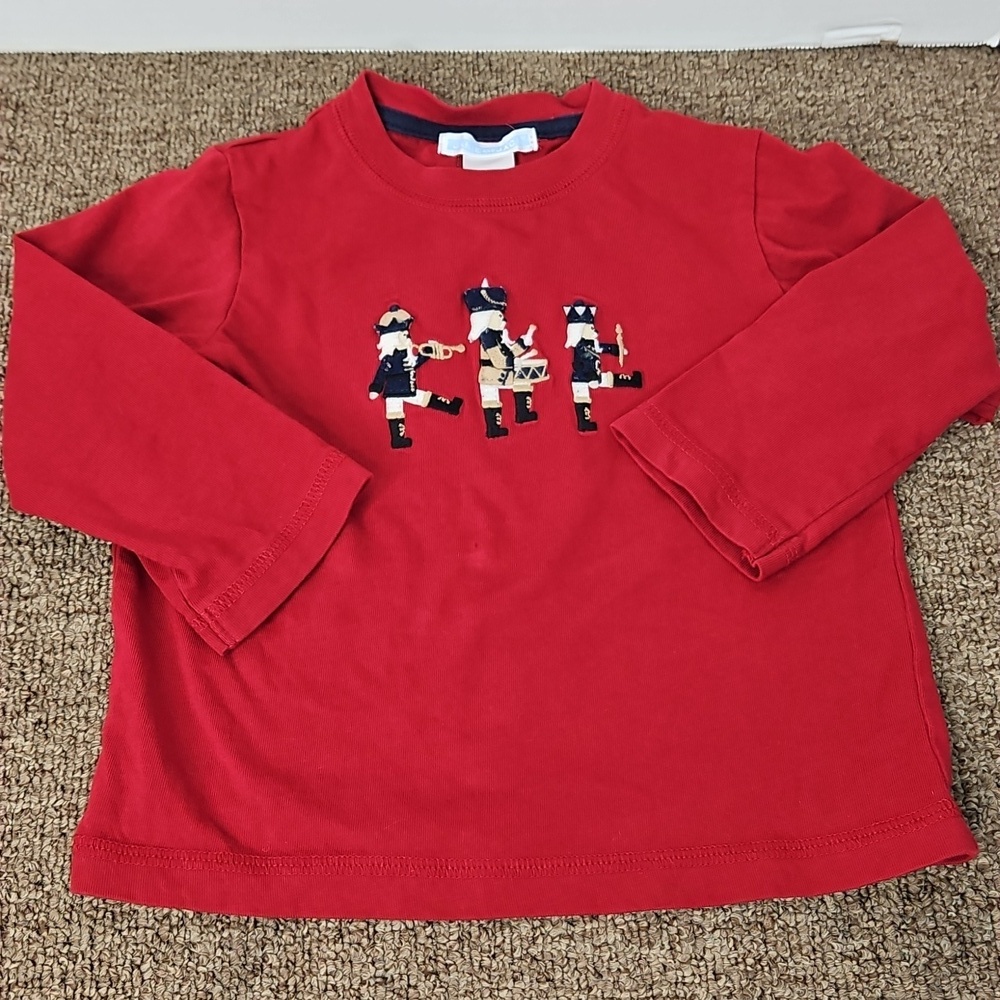 Janie & Jack Red Marching Soldiers L/S Shirt Sz 18-24m Boys